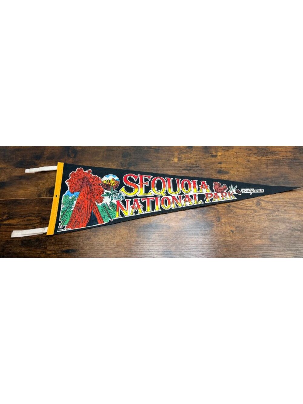 Sequoia National Park Vintage Felt Pennant California Souvenir Made In USA